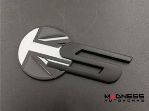 Jaguar Custom Emblem - S Sport - Satin Black Finish - Black/ Grey Union Jack